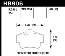 Hawk 02-10 Porsche 911 Performance Ceramic Street Rear Brake Pads