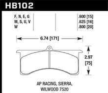 Hawk AP Racing 6 / Wilwood DTC-30 Brake Pads