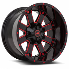 American Off-Road A108 Black Milled Spoke Red Tint