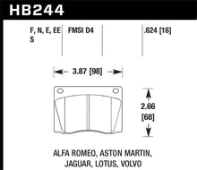 Hawk Blue Jaguar/Aston Martin/Alfa Romeo/Lotus Blue-9012 Front Race Brake Pads